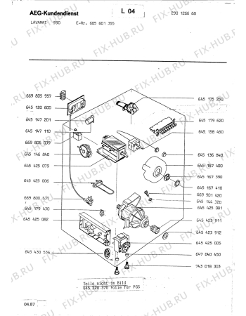 Взрыв-схема стиральной машины Aeg LAV590 - Схема узла Section4